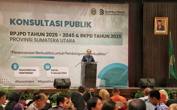 Sekdaprov Harap RPJPD Sumut 2025 – 2045 Selaras dengan Visi Indonesia Emas